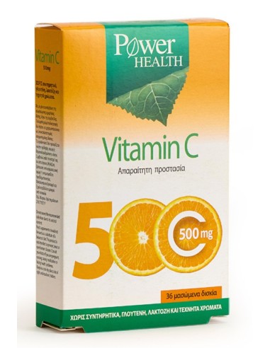 Power Health Vitamin C 500mg  Cheawable 36tabs - 5200321011630