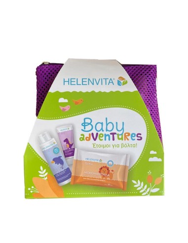 Helenvita Baby Adventures All Over Cleanser, 100ml & Nappy Rash Cream, 20ml & Mωρομάντηλα, 20τμχ. - 5213010810704