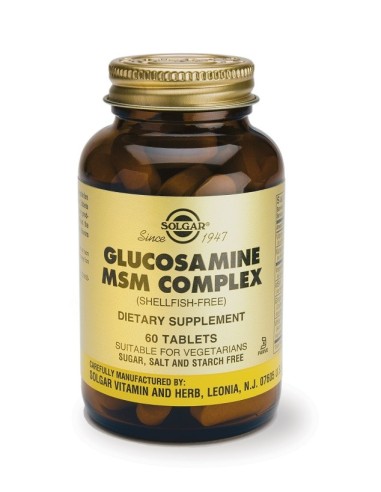 Solgar Glucosamine MSM Complex (Shellfish-Free) 60tabs - 033984013148