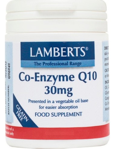 Lamberts Co-Enzyme Q10 30mg 30caps - 5055148408909