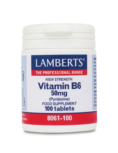 Lamberts Vitamin B6 50mg 100tabs - 5055148400224