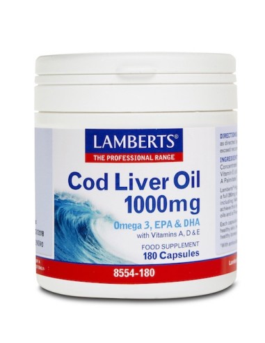 Lamberts Cod Liver Oil 1000mg 180caps - 5055148400620