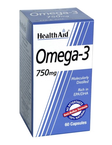 Health Aid Omega-3 750Mg 60caps - 5019781000630