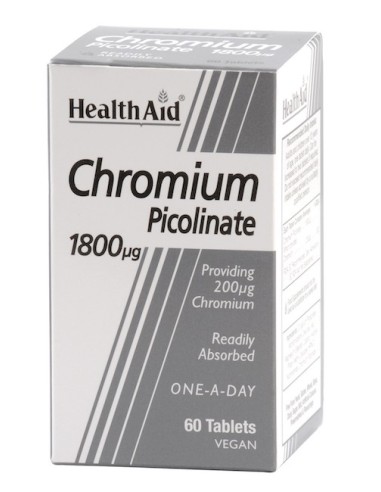 Health Aid Chromium Picolinate 60tabs - 5019781020256