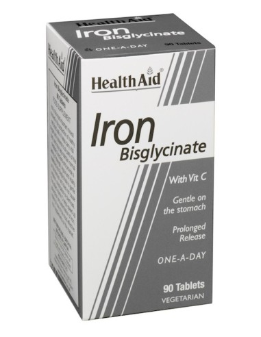 Health Aid Iron Bisglycinate 90tabs - 5019781020751