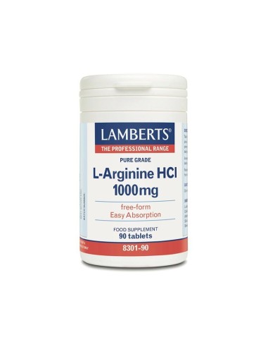 Lamberts L-Arginine 1000mg 90caps - 5055148408107
