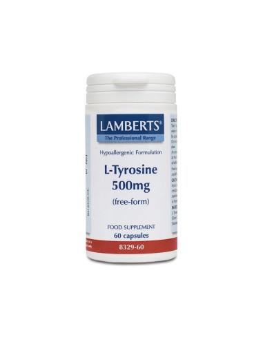 Lamberts L-Tyrosine 500mg 60caps - 5055148410964